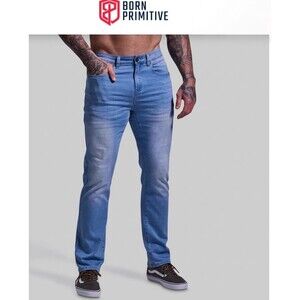 Born Primitive Flex Stretchy Athletic Fit Light Blue Wash Jean